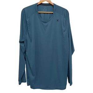 HURLEY SHIRT long sleeve tee Quick Dry blue size XXL